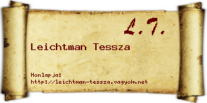 Leichtman Tessza névjegykártya
